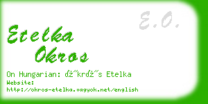 etelka okros business card